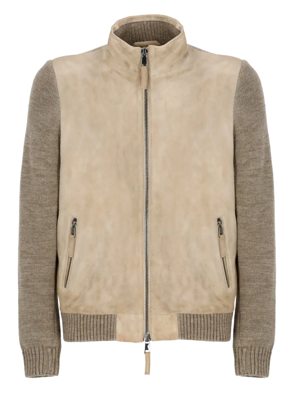 

Кожаная куртка с высоким воротником на молнии The Jack Leathers, нейтральный