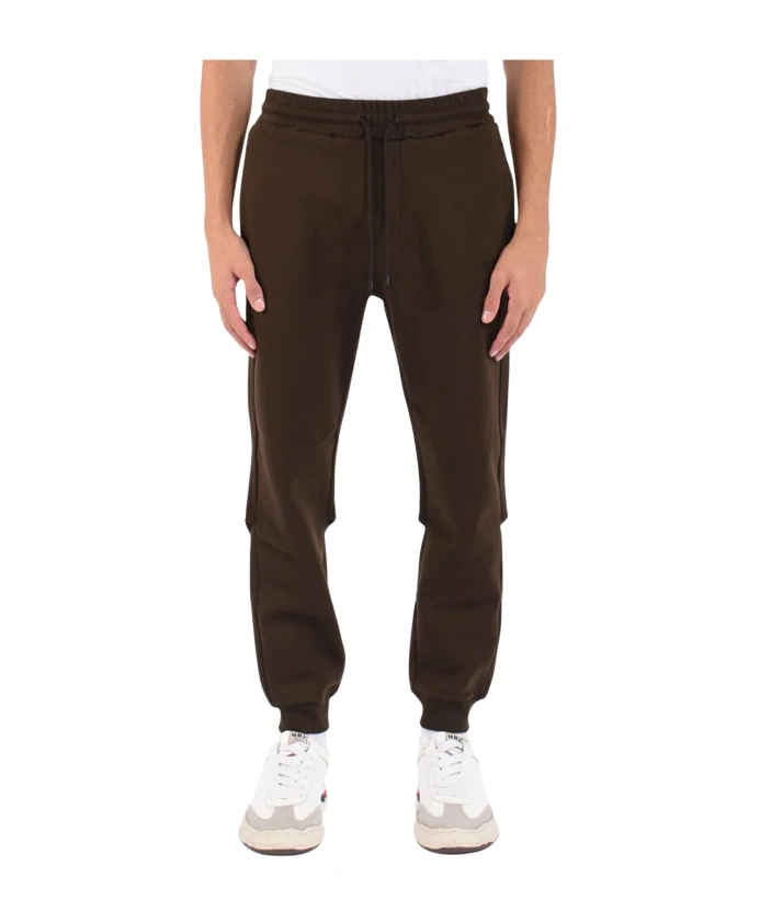 

Хлопковые спортивные штаны-джоггеры с логотипом. Dondup, коричневый