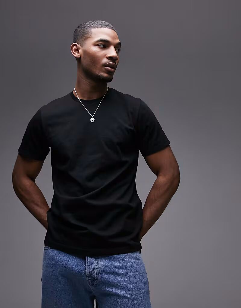 

Футболка Topman прямого кроя черного цвета