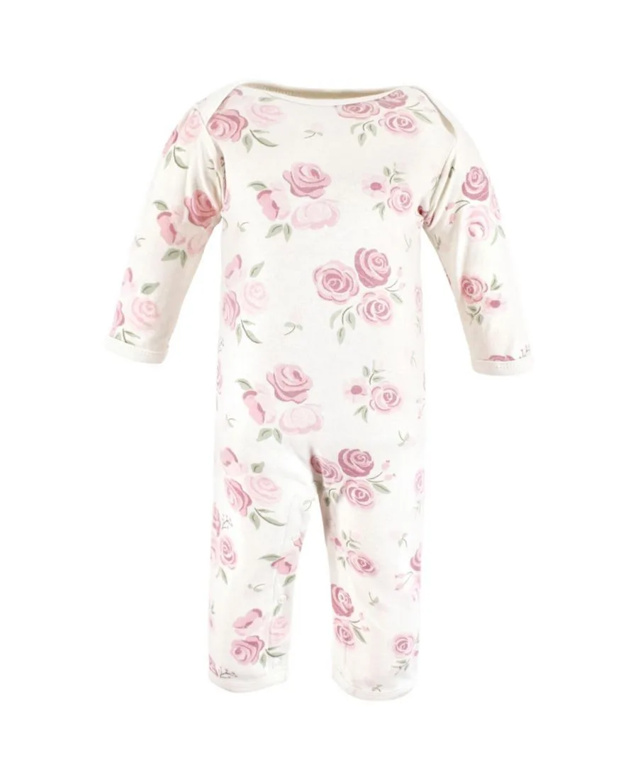 Мягкий хлопковый комбинезон для девочек Hudson Baby, Mom Dad Floral — фото 3