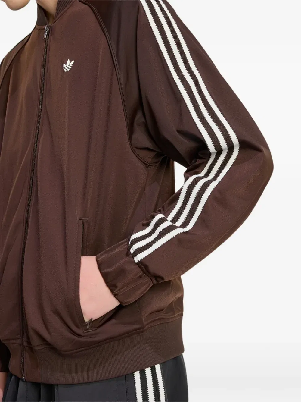 Спортивная куртка-костюм Superstar Britcore Adidas, коричневый — фото 4