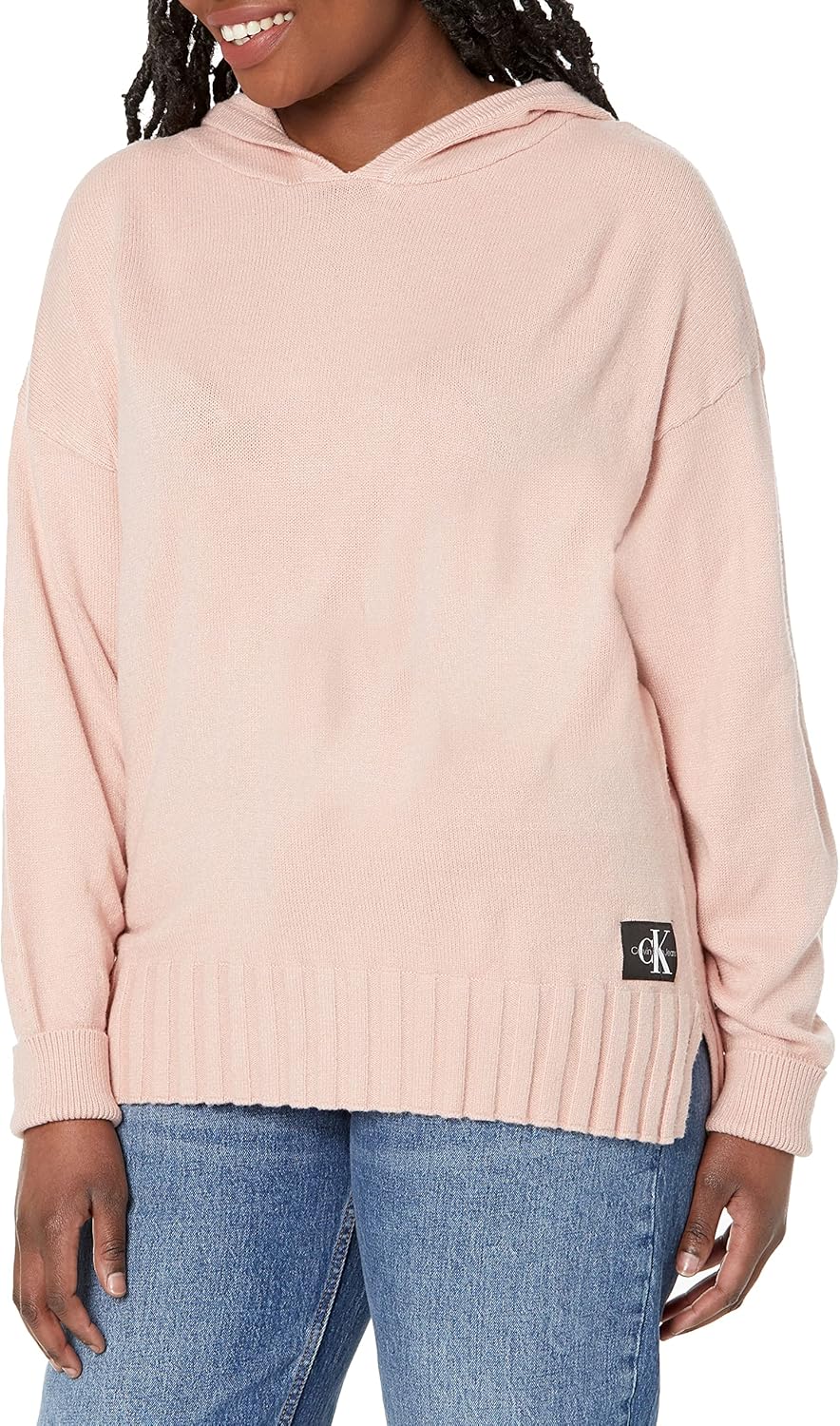 

Женский свитер Calvin Klein с длинными рукавами-фонариками и капюшоном, Enchant Purple