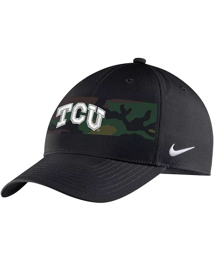

Мужская черная регулируемая кепка TCU Horned Frogs в стиле милитари с камуфляжным принтом Legacy91 Nike