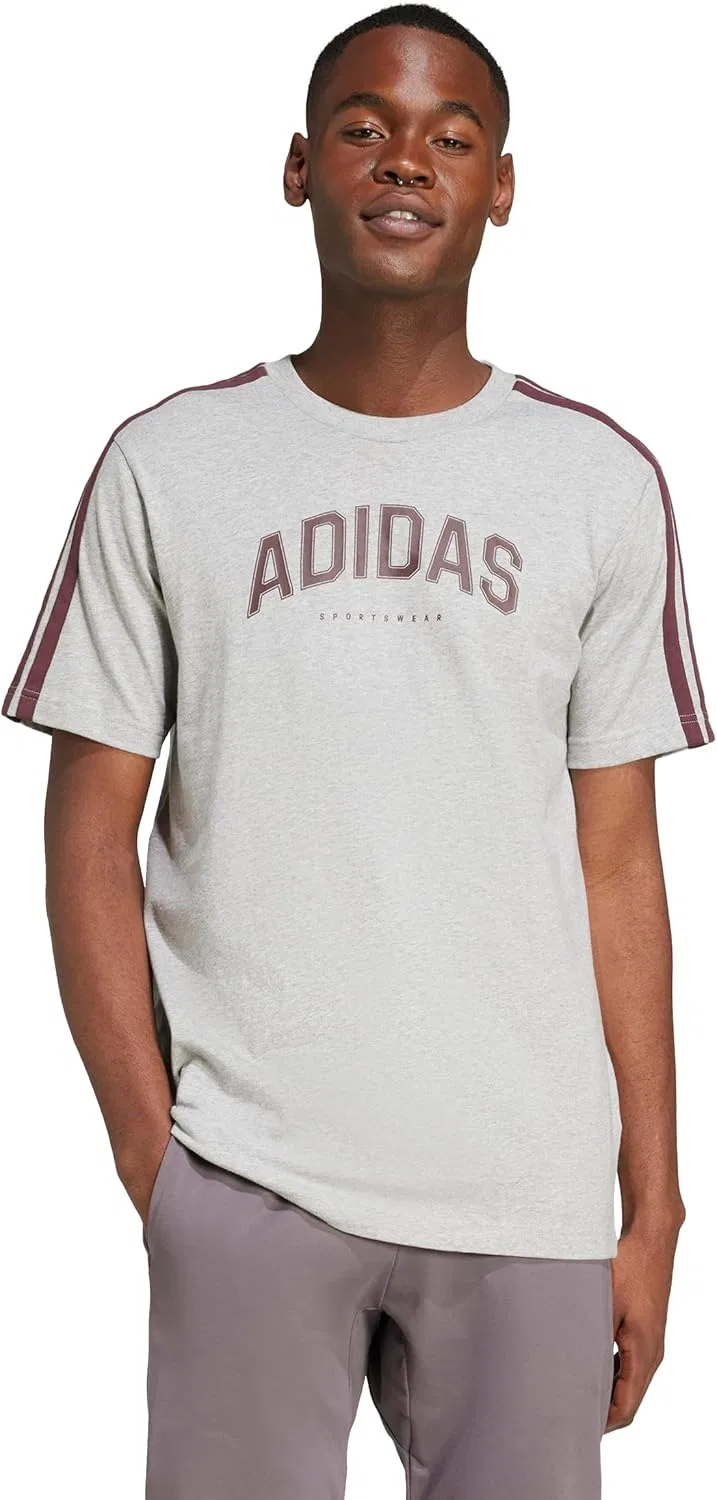Футболка с графикой adidas, Medium Grey Heather