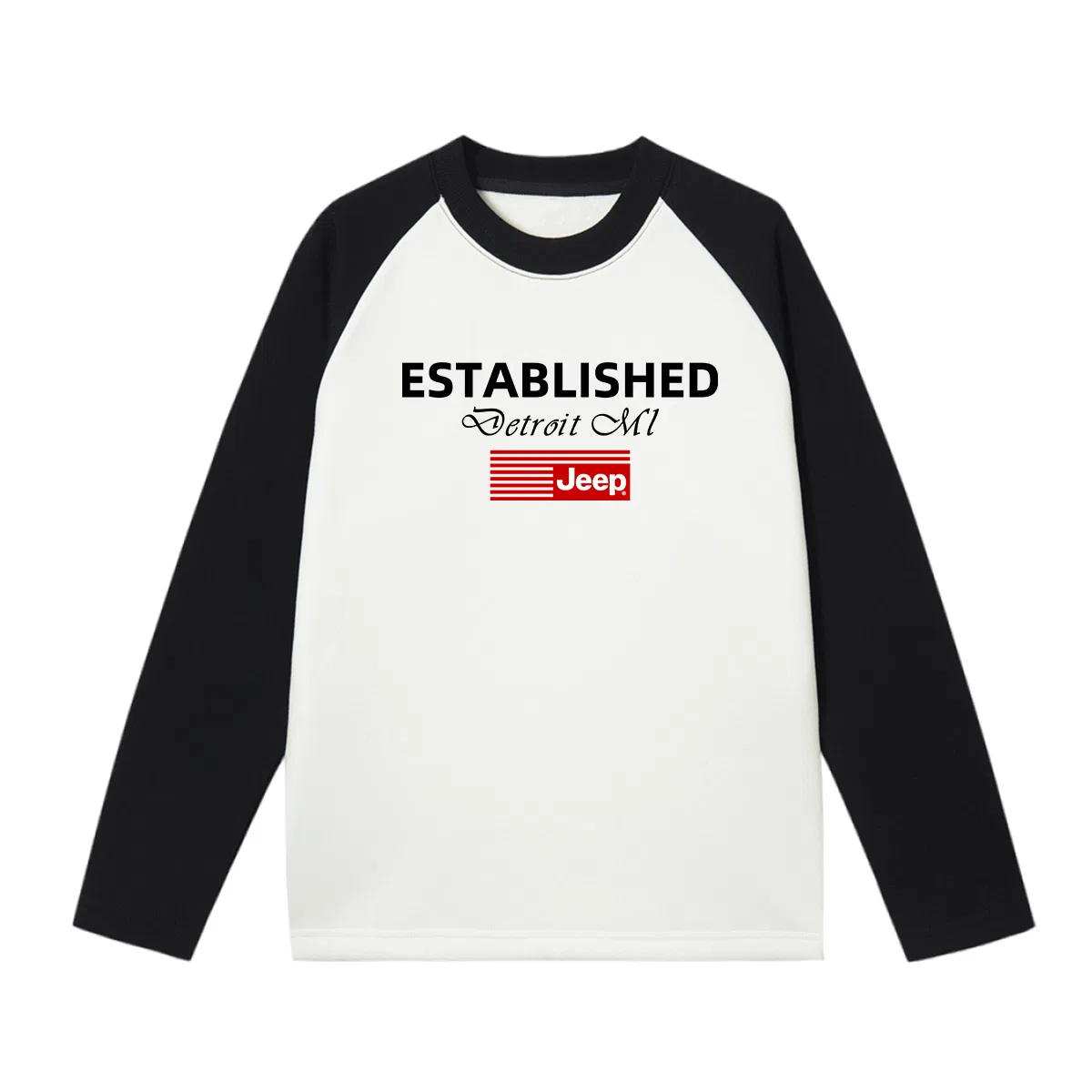 Свитшот детский с круглым вырезом утепленный Grade School Jeep, Black White