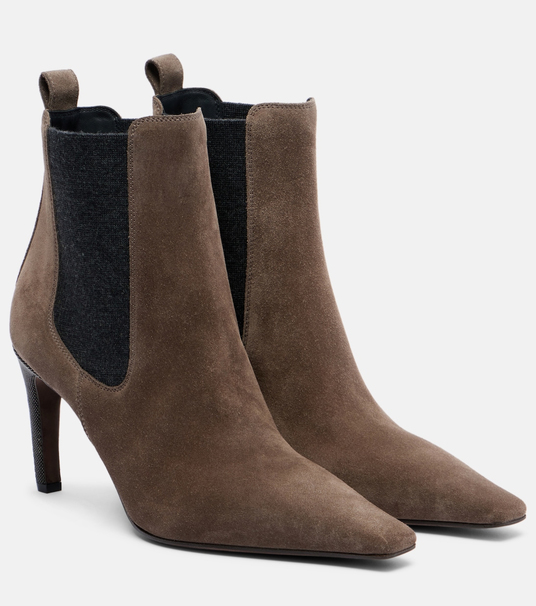 Замшевые ботильоны Chelsea Monili Brunello Cucinelli, Torba