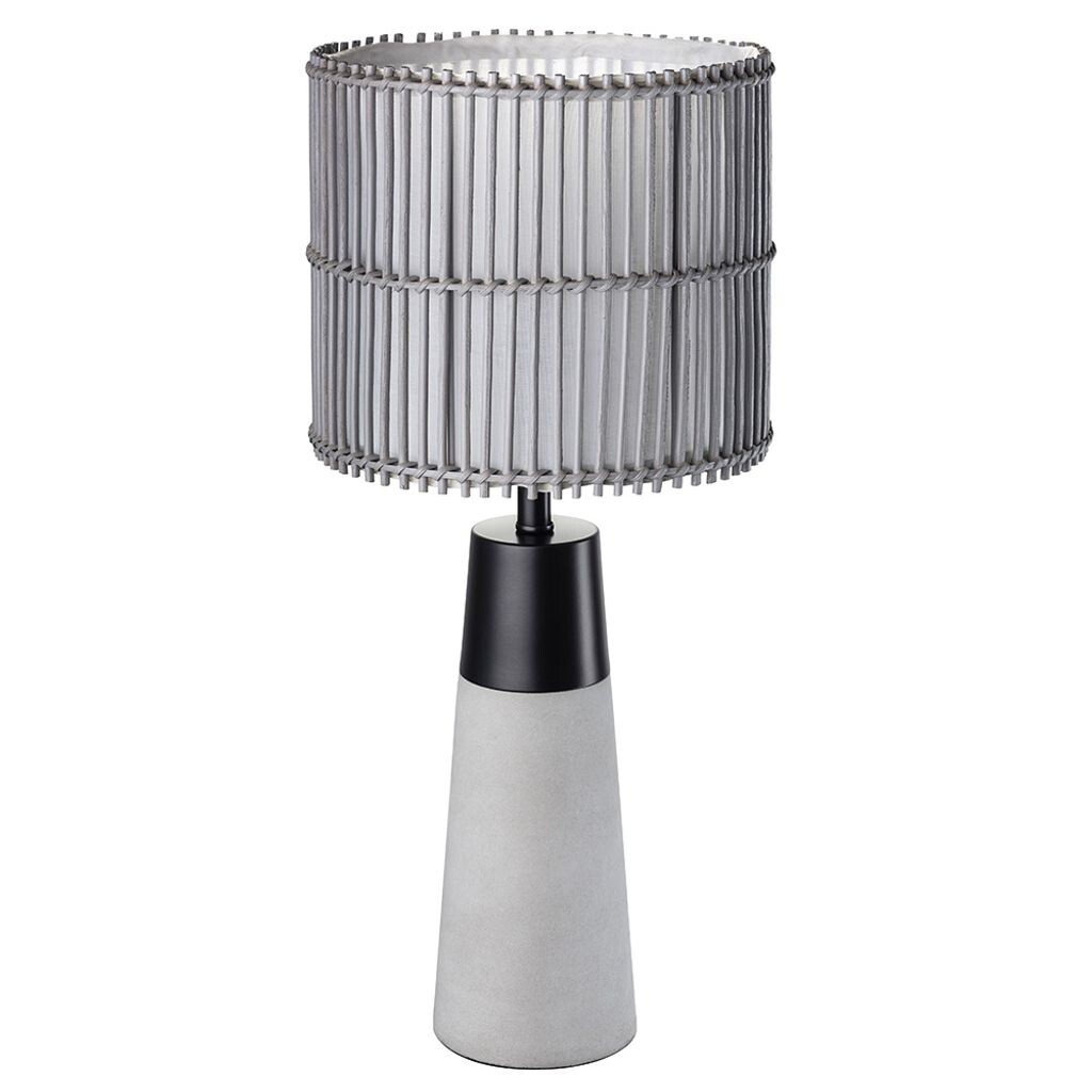 

Настольная лампа, металл, черный матовый, бамбук, бетон, серый Globo Lighting