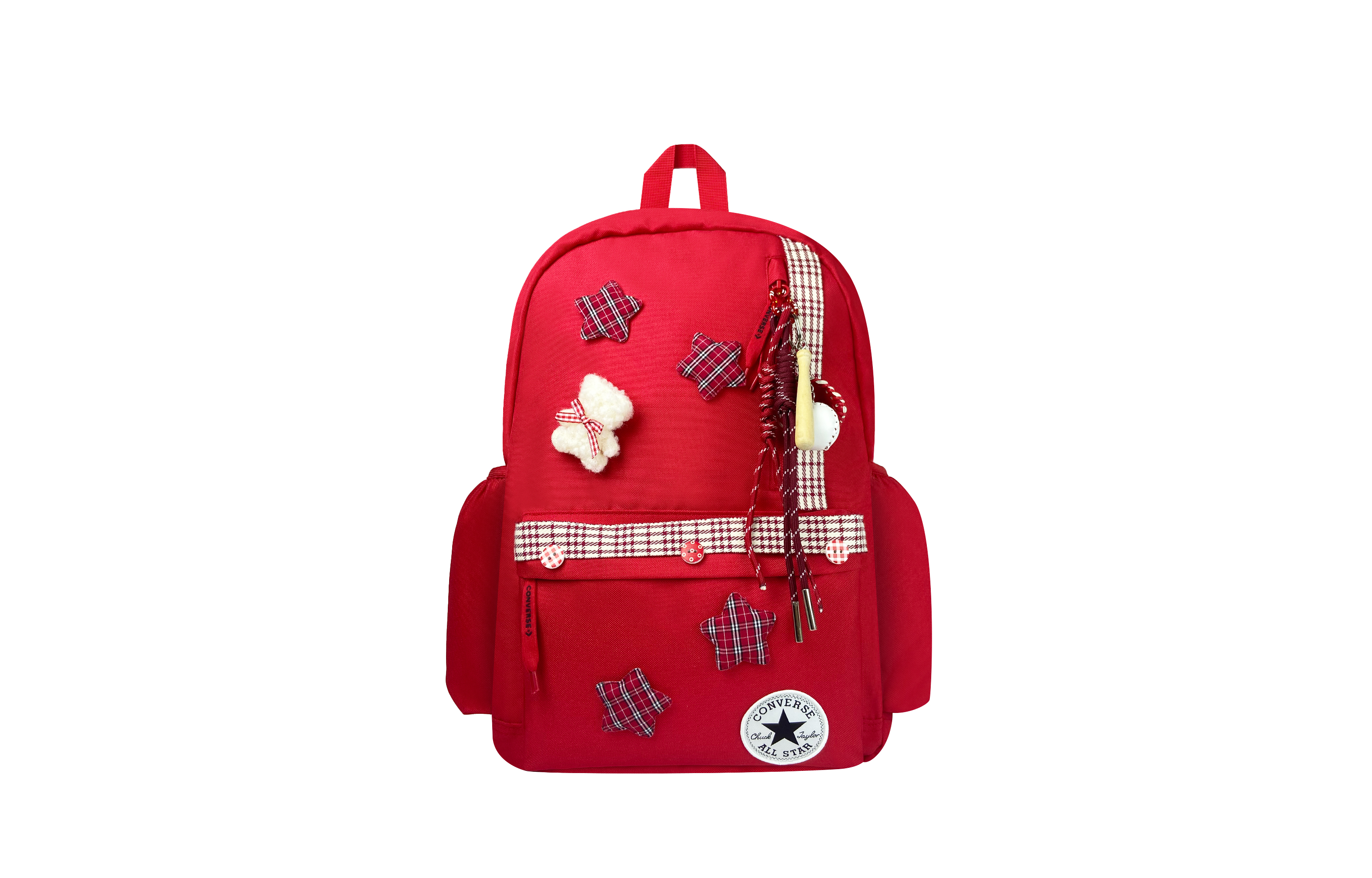 

Converse Средний унисекс красный рюкзак из полиэстера, Bear Lucky Star