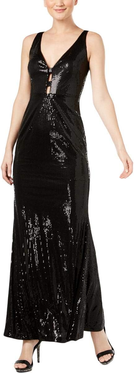 

Женское вечернее платье Calvin Klein с пайетками, черное, Black