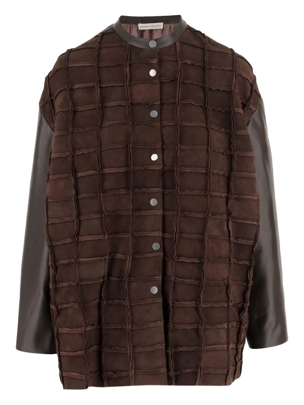 

Куртка с кожаными вставками Niccolò Pasqualetti, коричневый