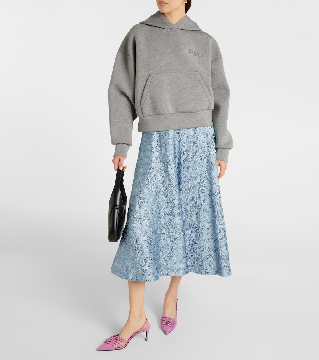 Джерси худи Gucci, Gray Melange/ Mix — фото 2