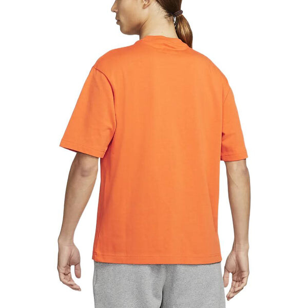 Футболка Men's Air Jordan Solid Color Alphabet Logo Round Neck Short Sleeve Orange T-Shirt, оранжевый — фото 3