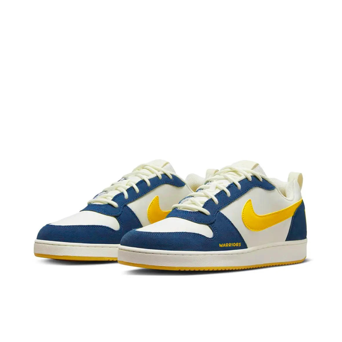 Nike Мужские низкие скейтбордские кроссовки Court Borough PRM нескользящие устойчивые к истиранию синий желтый — фото 4