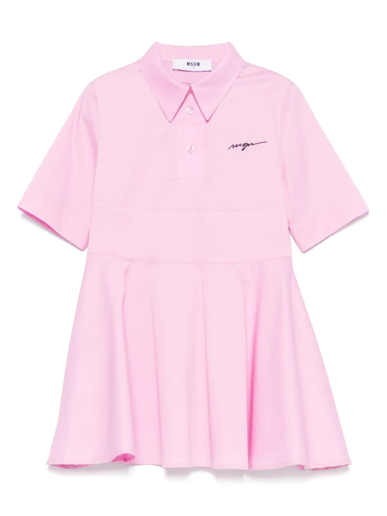 

MSGM Kids платье с вышитым логотипом, розовый