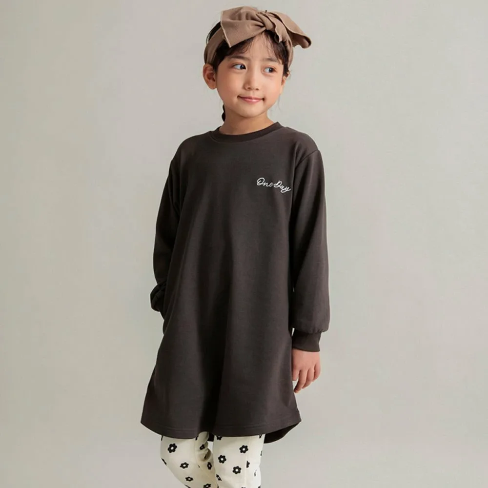 Платье с длинными рукавами и вышивкой в одну точку Branshes, Charcoal Gray