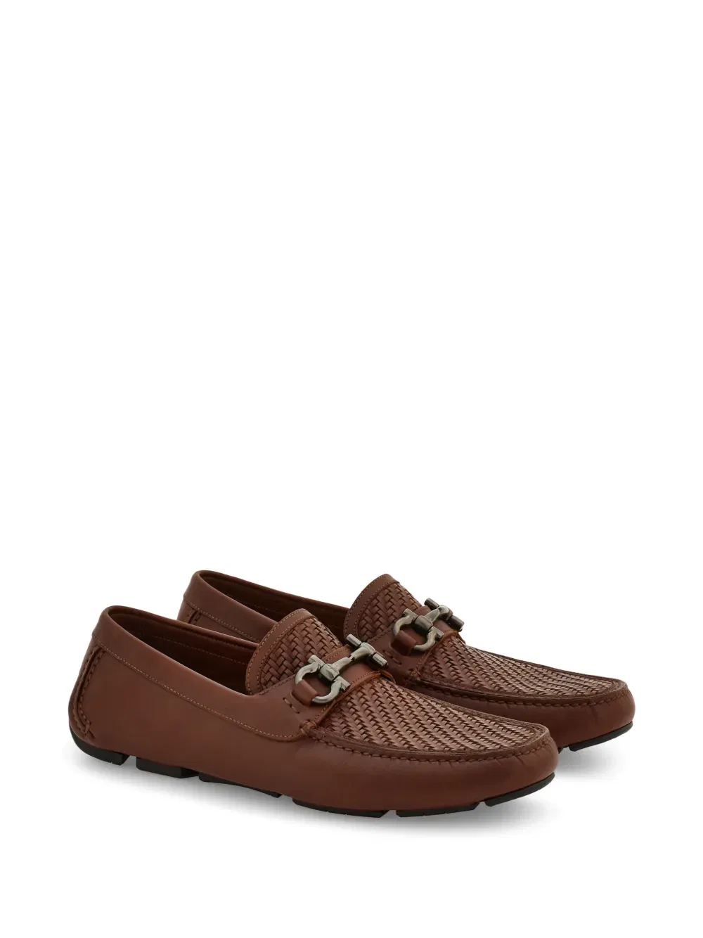 Лоферы с декоративным элементом для водителя Gancini Ferragamo, коричневый — фото 2