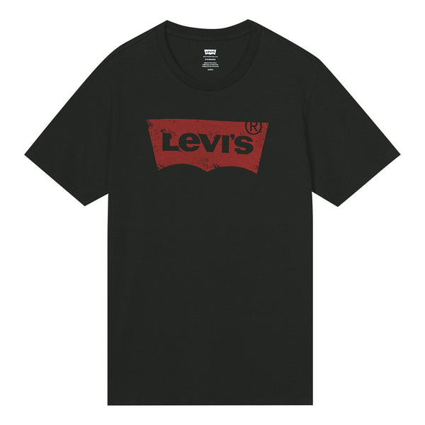 

Футболка men's pure cotton round neck classic logo short sleeve black Levis, черный