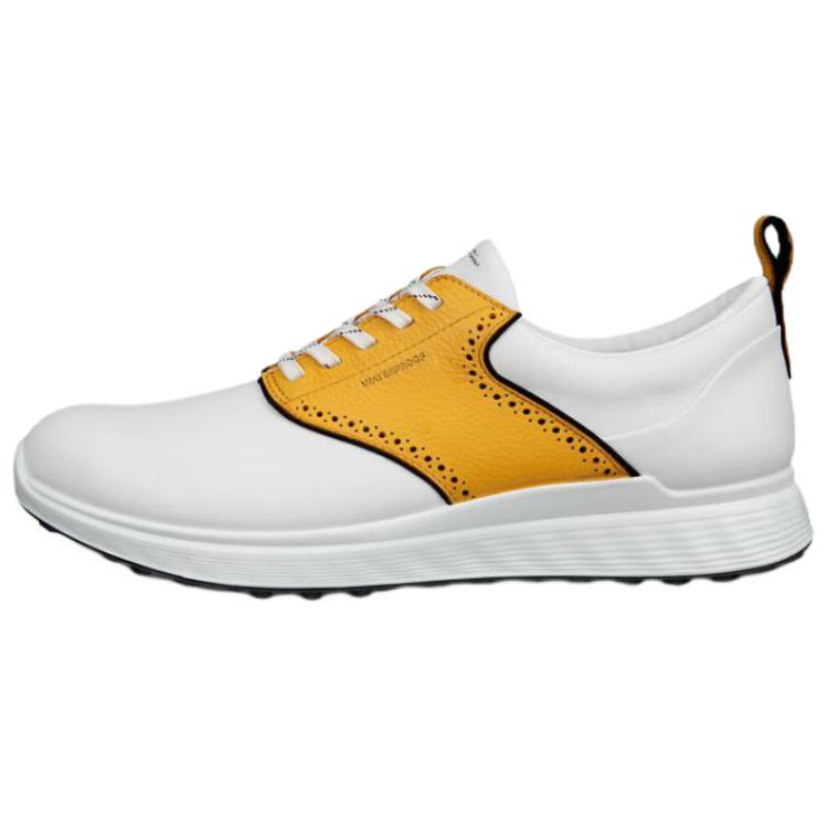 

Ecco Кроссовки GOLF S THREE Abrasion Resistant Low top Golf Shoes Men's White Yellow