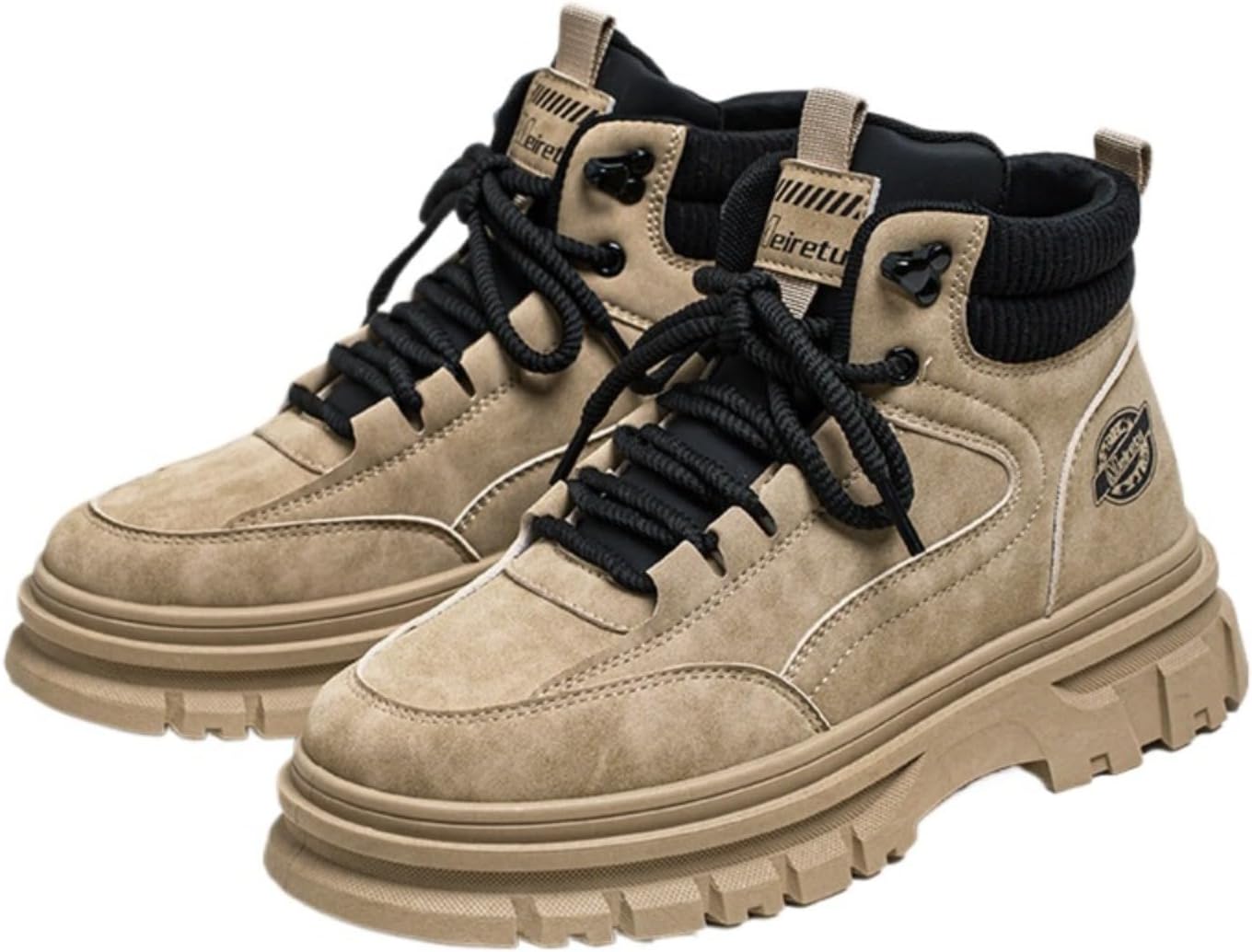 

Мужские зимние высокие ботинки krviuoe, Теплые, дышащие повседневные туфли с водоотталкивающей подошвой, Прочные и легкие кроссовки для пеших прогулок на улице, осени, походов и повседневного ношения, Coffee