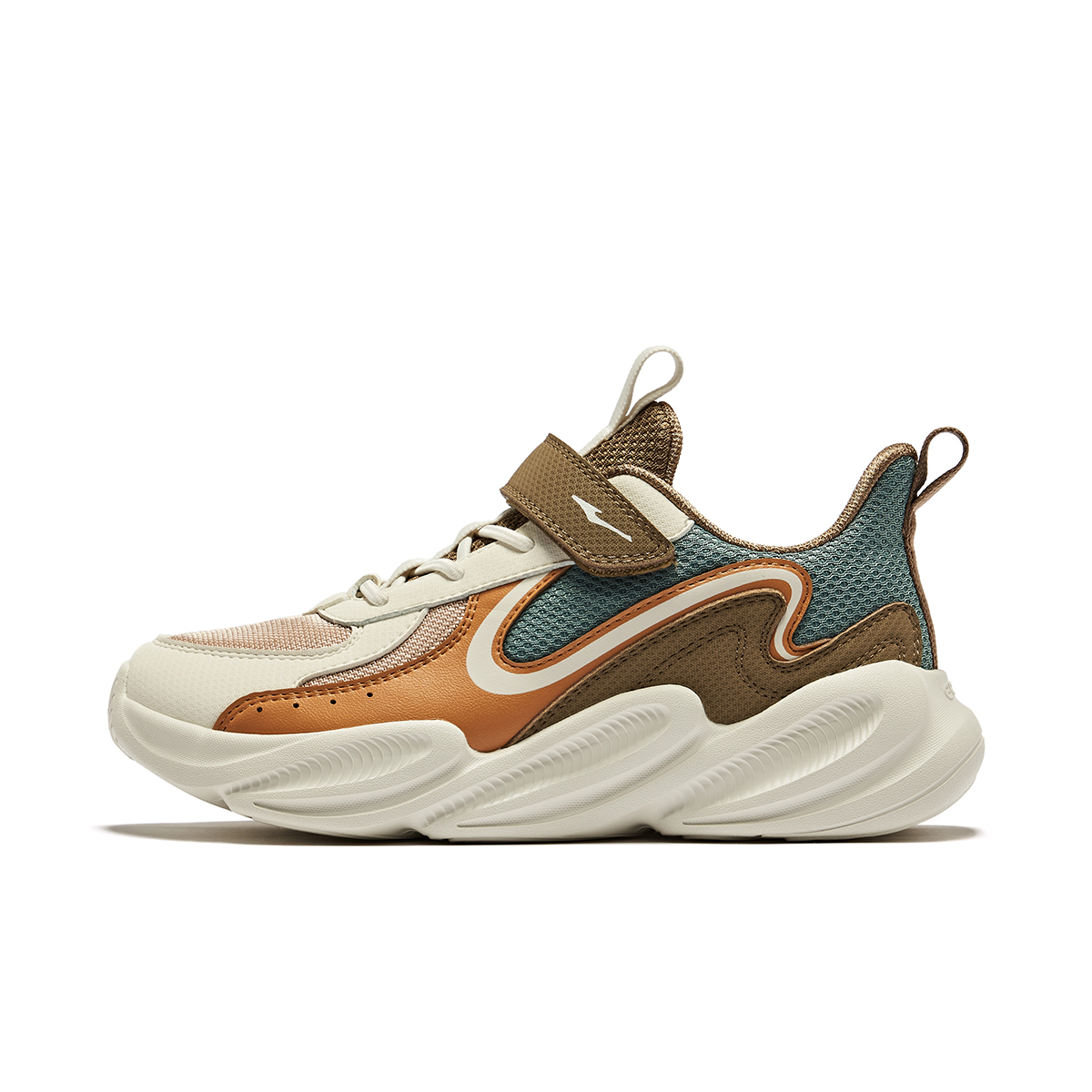 

Антискользящая амортизация и дышащие низкие детские кроссовки White Brown для подростков ERKE KIDS, Unbleached Original Color/Latte коричневый