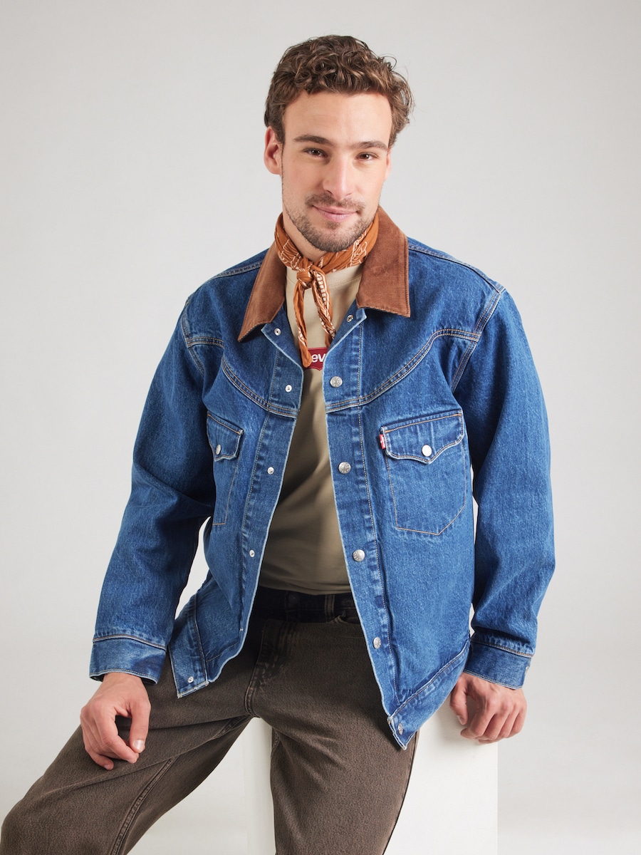 Куртка межсезонная LEVI'S  Western Shorthorn Trucker Jacket, Blue Denim — фото 3