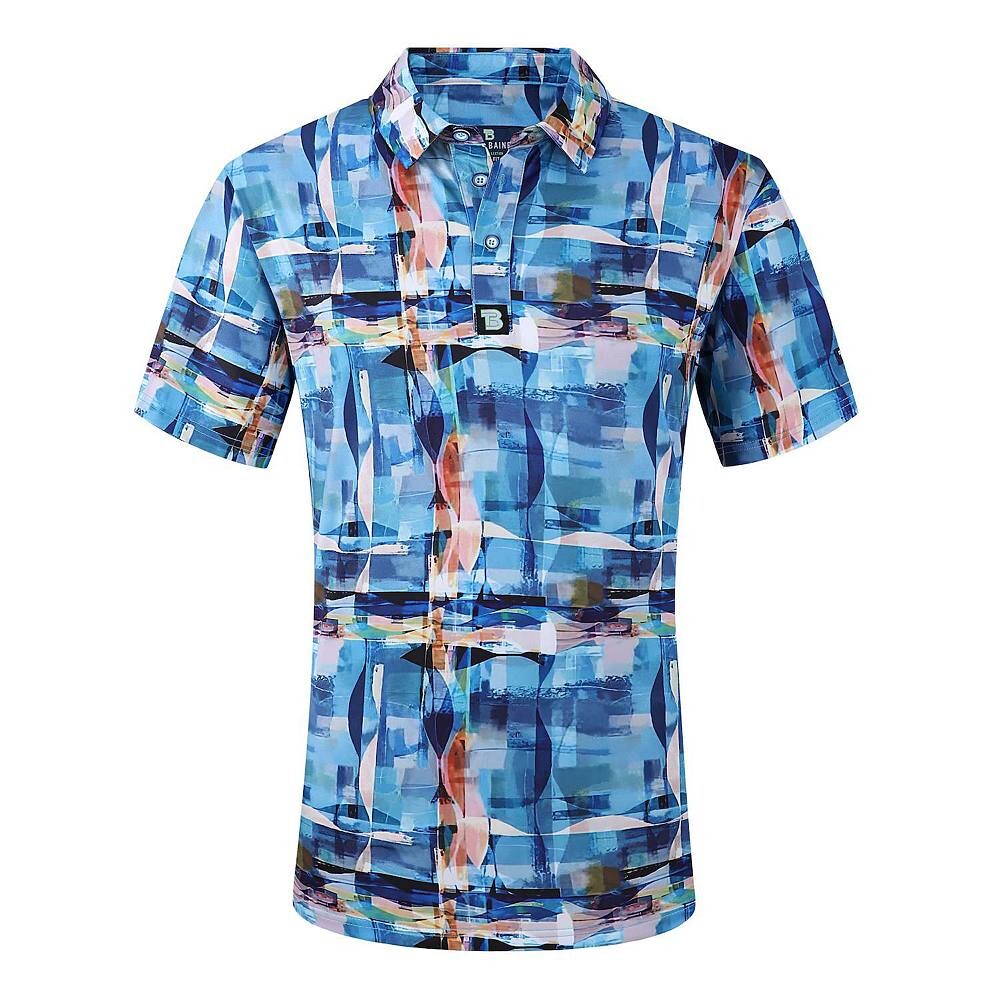 

Мужская футболка-поло для гольфа Tom Baine Performance, эластичная в четыре стороны, цвет Sky