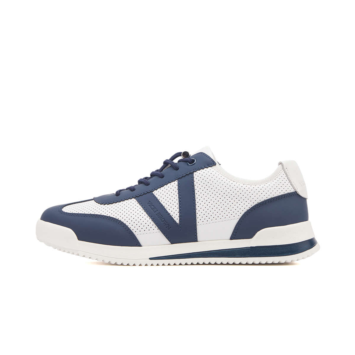 

VICKI BROWN Низкие повседневные мужские кроссовки бело-голубые, цвет White Blue