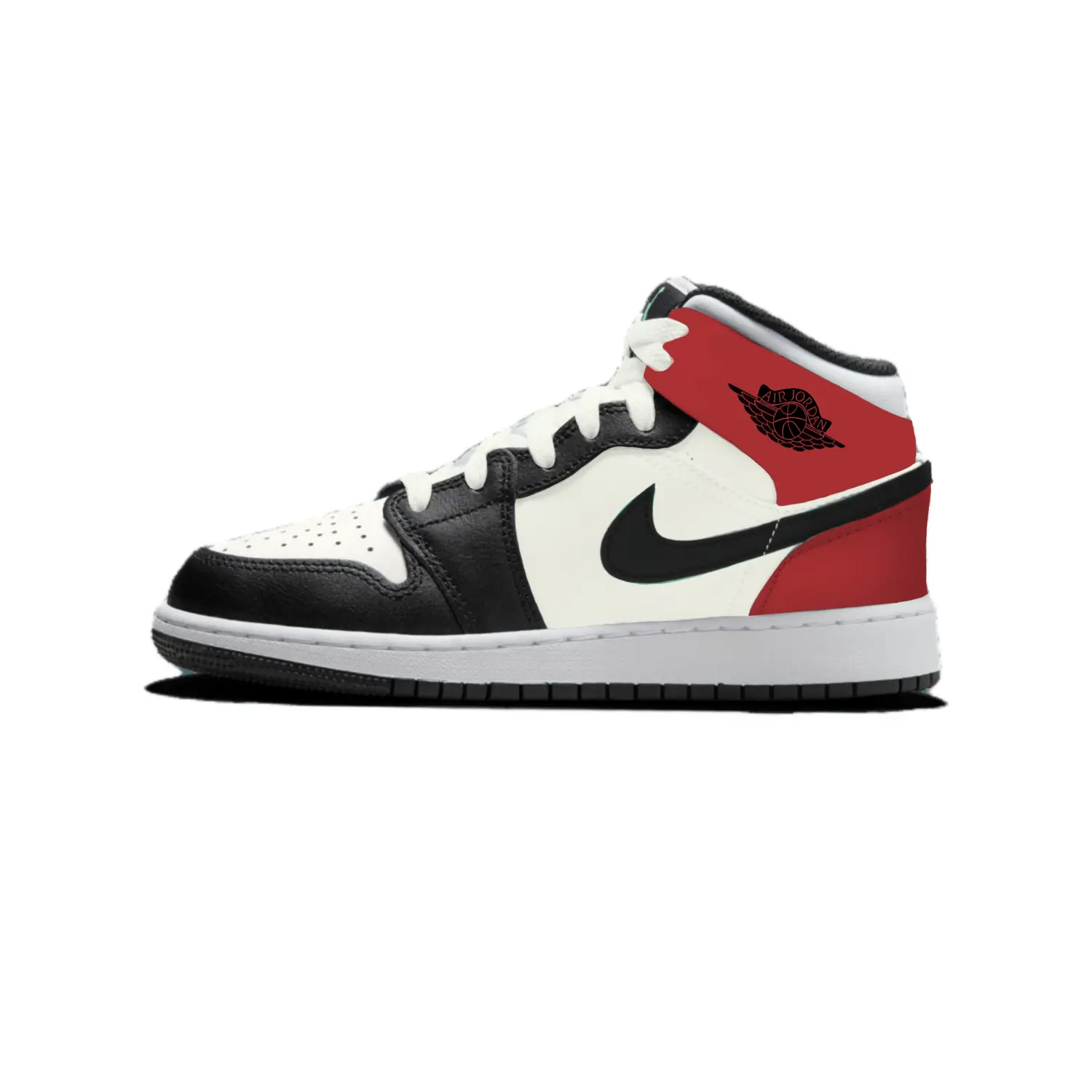 

Jordan Air 1 устойчивые к истиранию высокие детские баскетбольные кроссовки Red для подростков