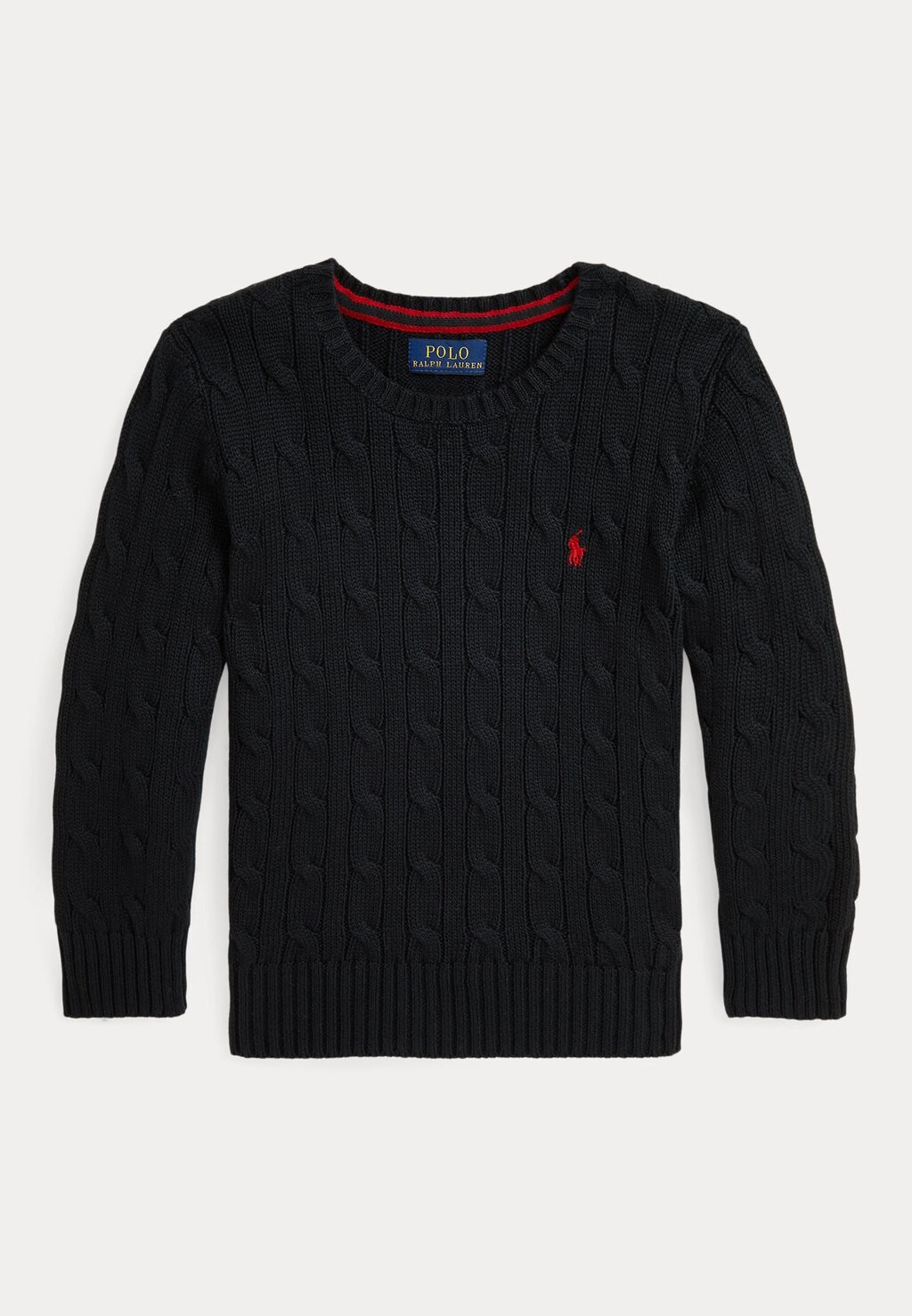 

Вязаный свитер CABLE-KNIT COTTON JUMPER Ralph Lauren, черный