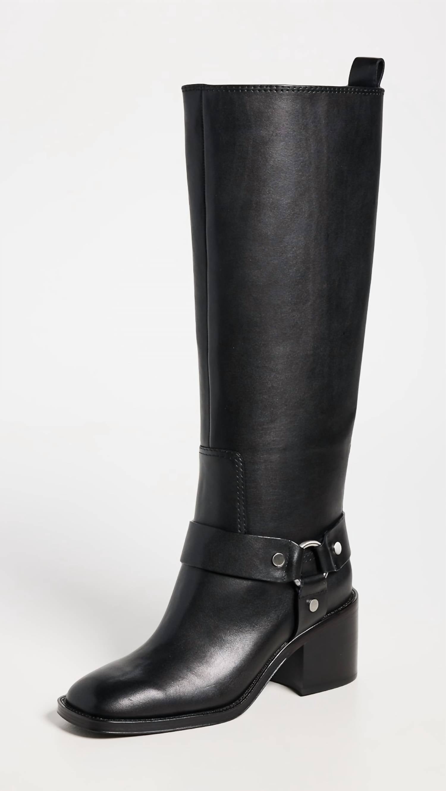 Женские высокие сапоги Audrey Engineer черного цвета Loeffler Randall