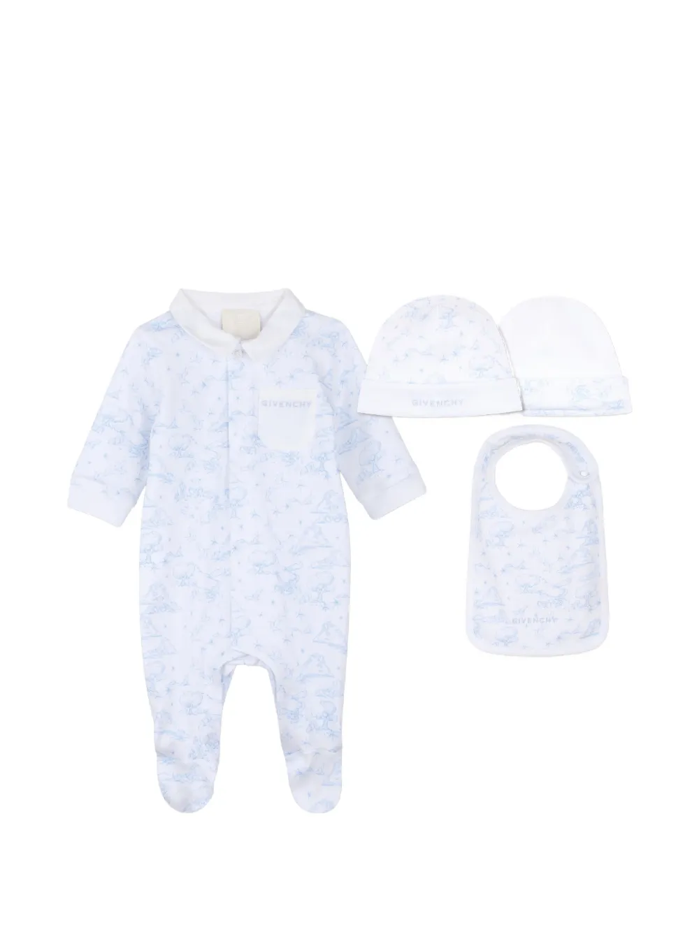 

Комплект для новорожденного с узором Givenchy Kids, белый