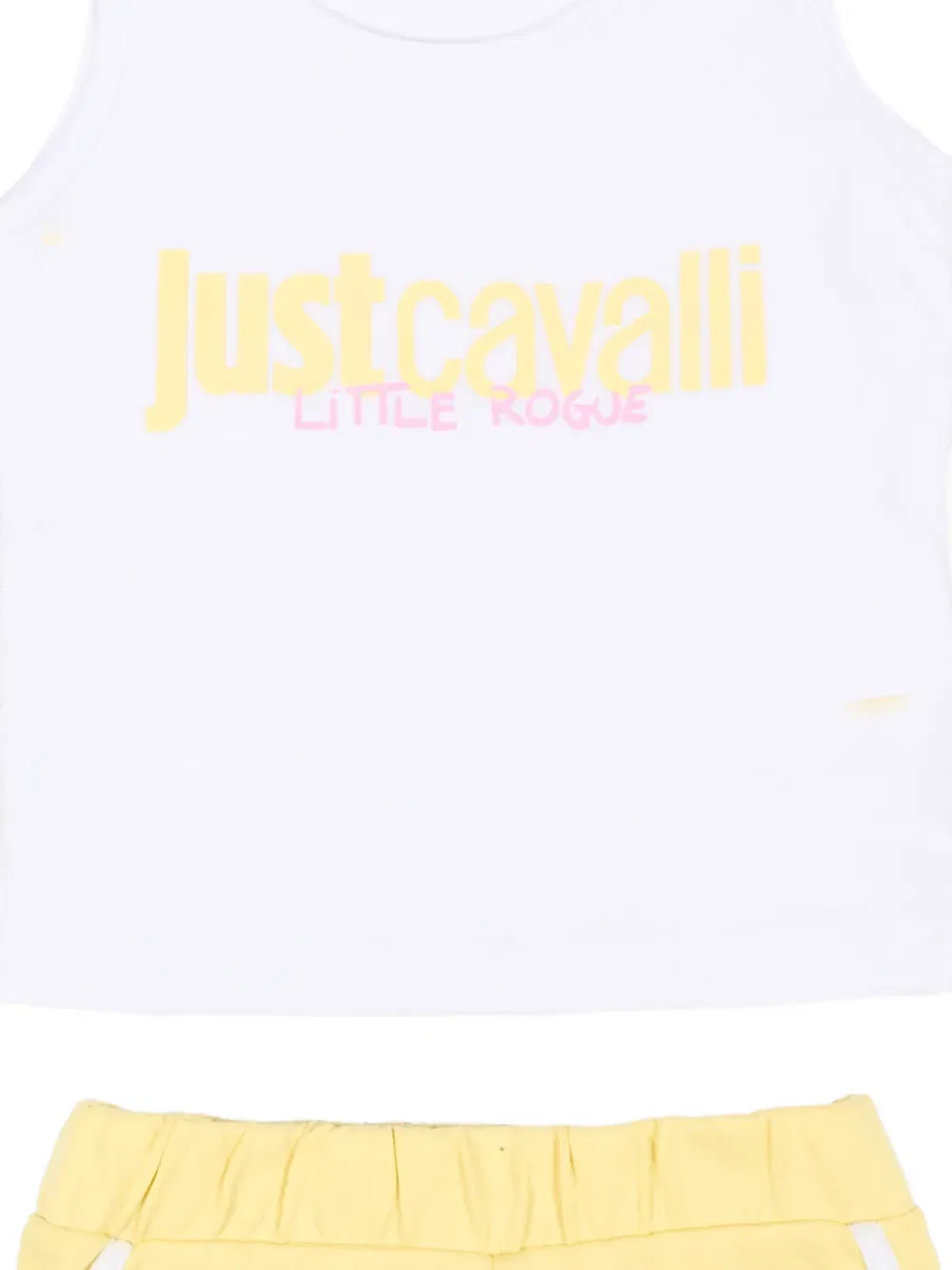 Комплект из футболки и шортов с логотипом Just Cavalli Kids, белый — фото 3