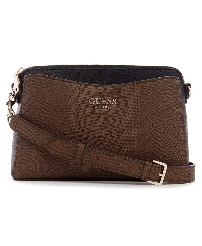 

Линди Смолл кроссбоди с тремя отделениями для девушек GUESS, коричневый