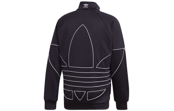 Куртка adidas originals Large Stand Collar Casual Sports Jacket Black, черный — фото 2