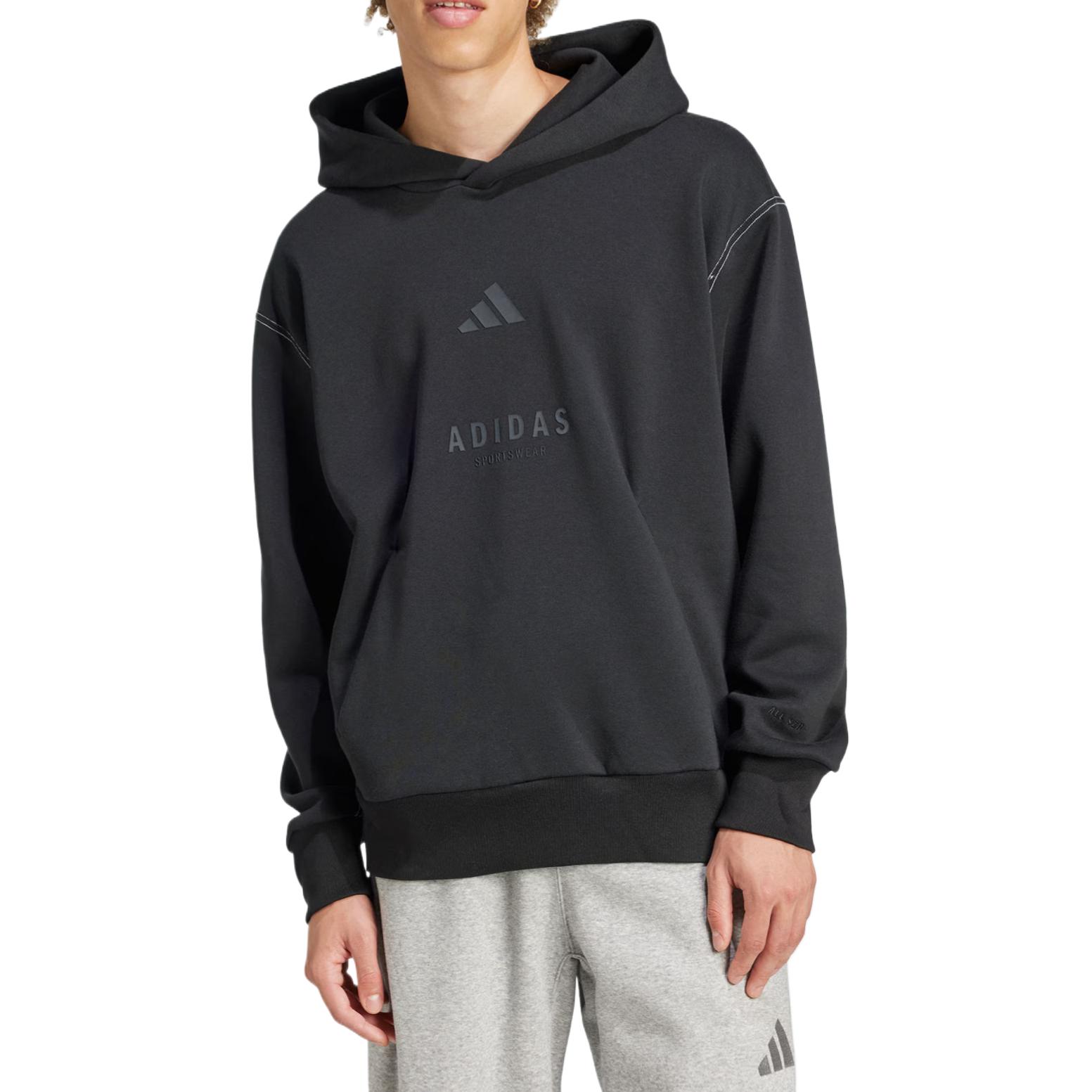 AdiClub All Szn Fleece Graphic Hoodie Adidas, черный — фото 4