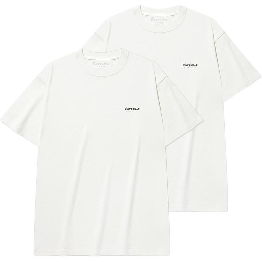 

COVERNAT Футболка мужская, 2 штуки, белая, Белый, COVERNAT Футболка мужская, 2 штуки, белая