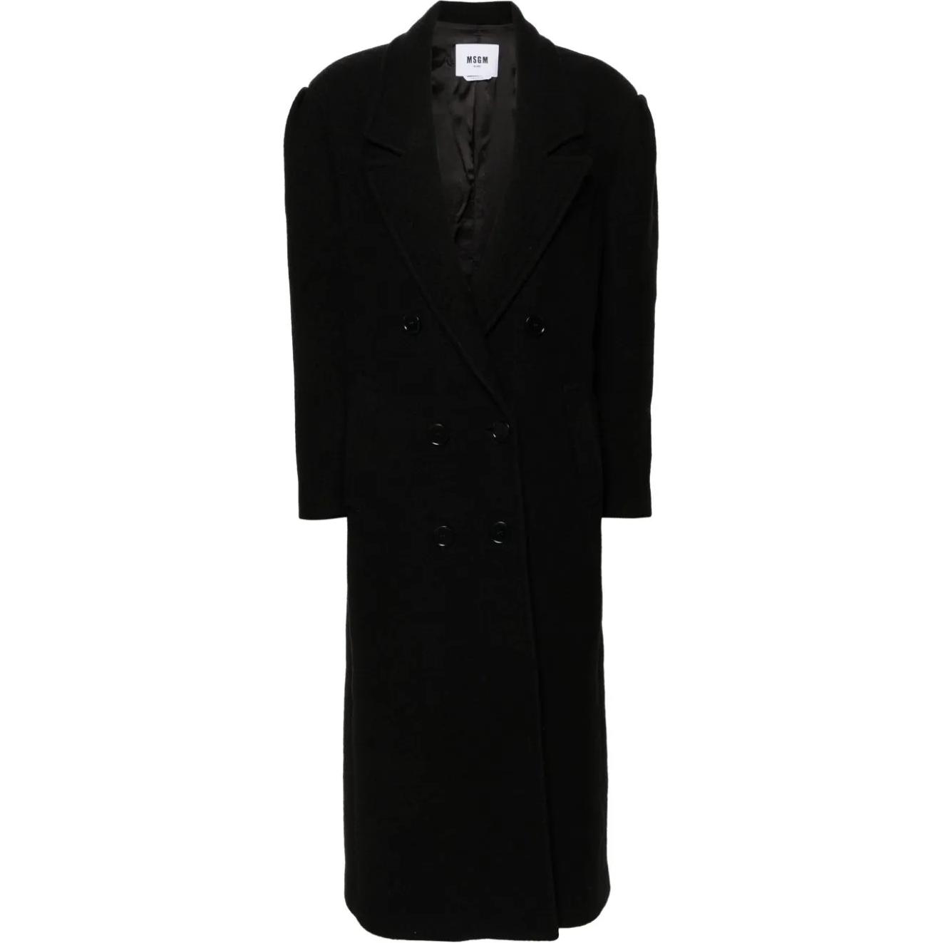 

MSGM Пальто из чистой шерсти, Black