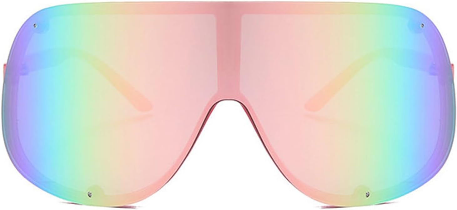 

Солнцезащитные очки Willochra Fashion Wave Mask для женщин и мужчин, модные солнцезащитные очки большого размера в стиле панк, роскошные дизайнерские очки в стиле Y2K, Pink