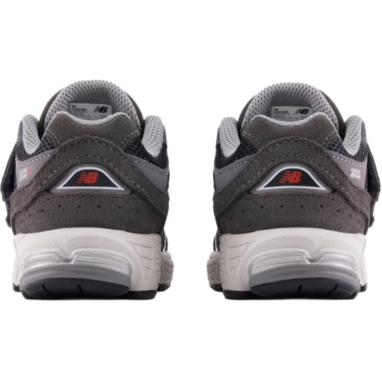 Дышащие детские кроссовки New Balance 2002R, серый/черный — фото 4