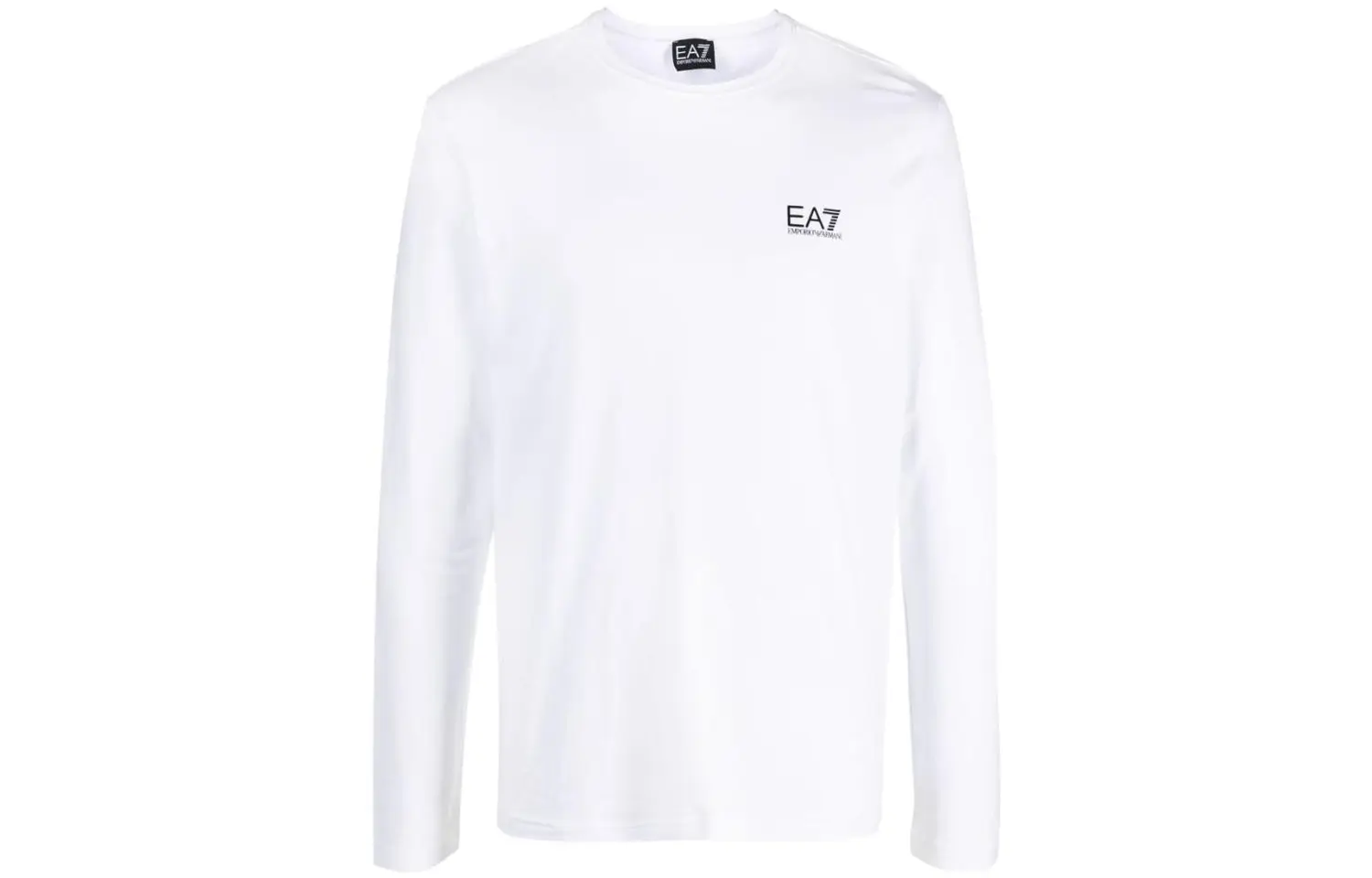 Футболка с принтом ea7 логотип длинные рукава EMPORIO ARMANI, светло-белый — фото 3