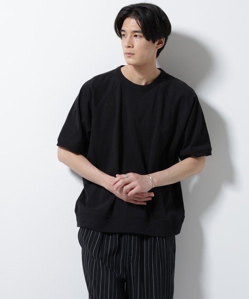 

Футболка с рукавами реглан, плотный хлопок NANO universe, черный