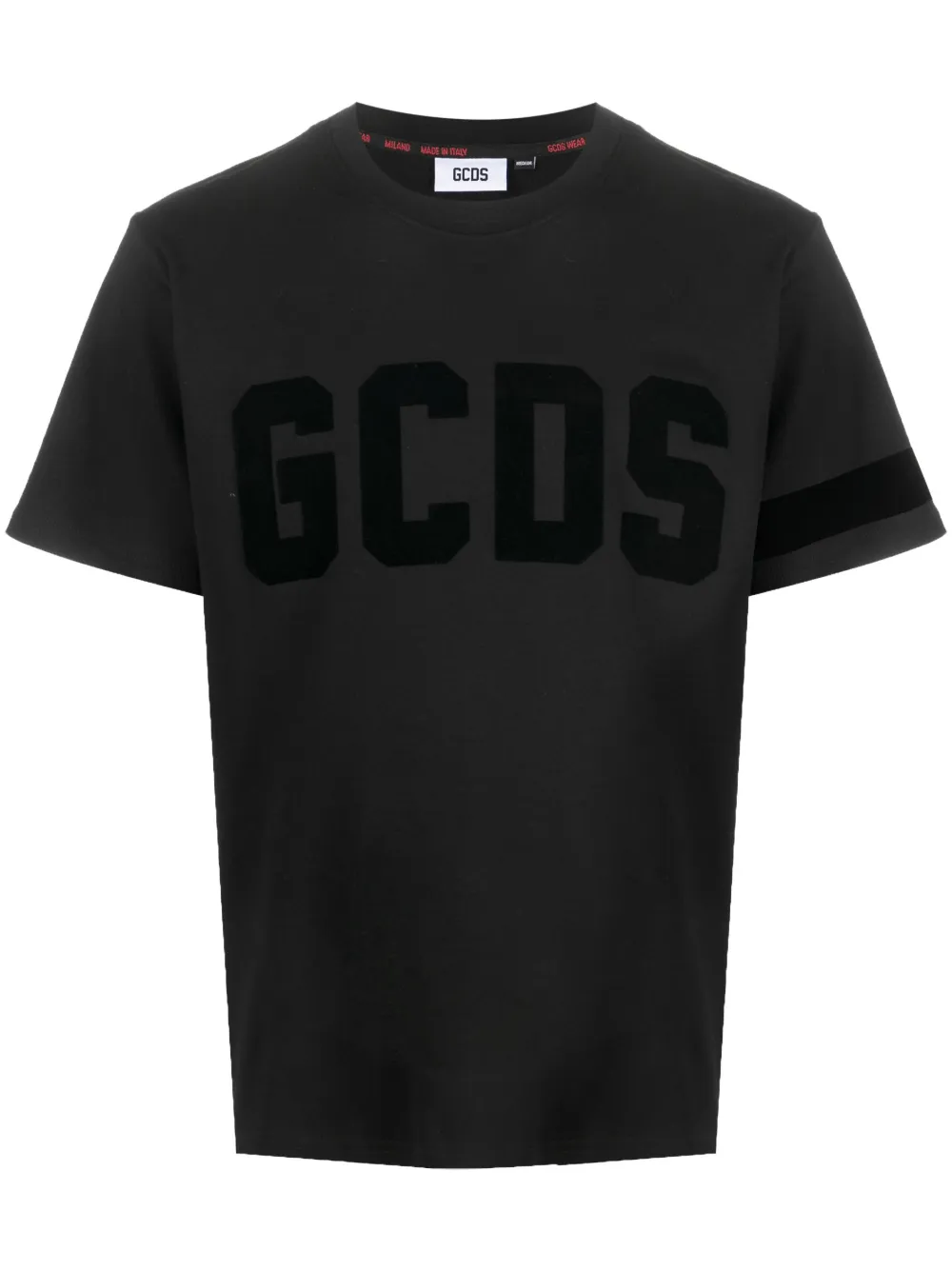 

Футболка с фактурным логотипом GCDS, черный