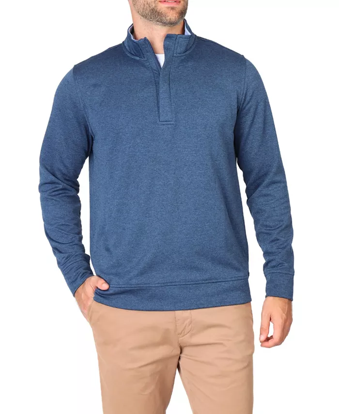 

Мужская утепленная флисовая толстовка с молнией на четверть Luxe Performance Fleece Quarter Zip Tailorbyrd, синий