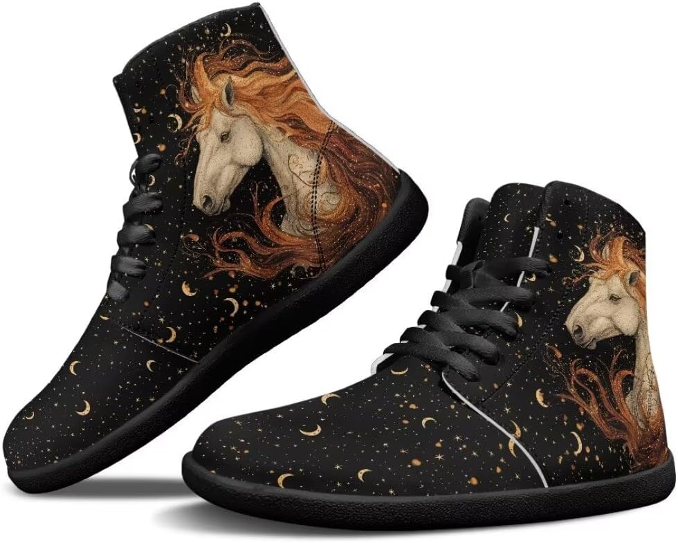 

Высокие мужские кроссовки без каблука, легкие, противоскользящие, для повседневной ходьбы, с нулевым перепадом высоты подошвы Getelinseng, Moon Horse