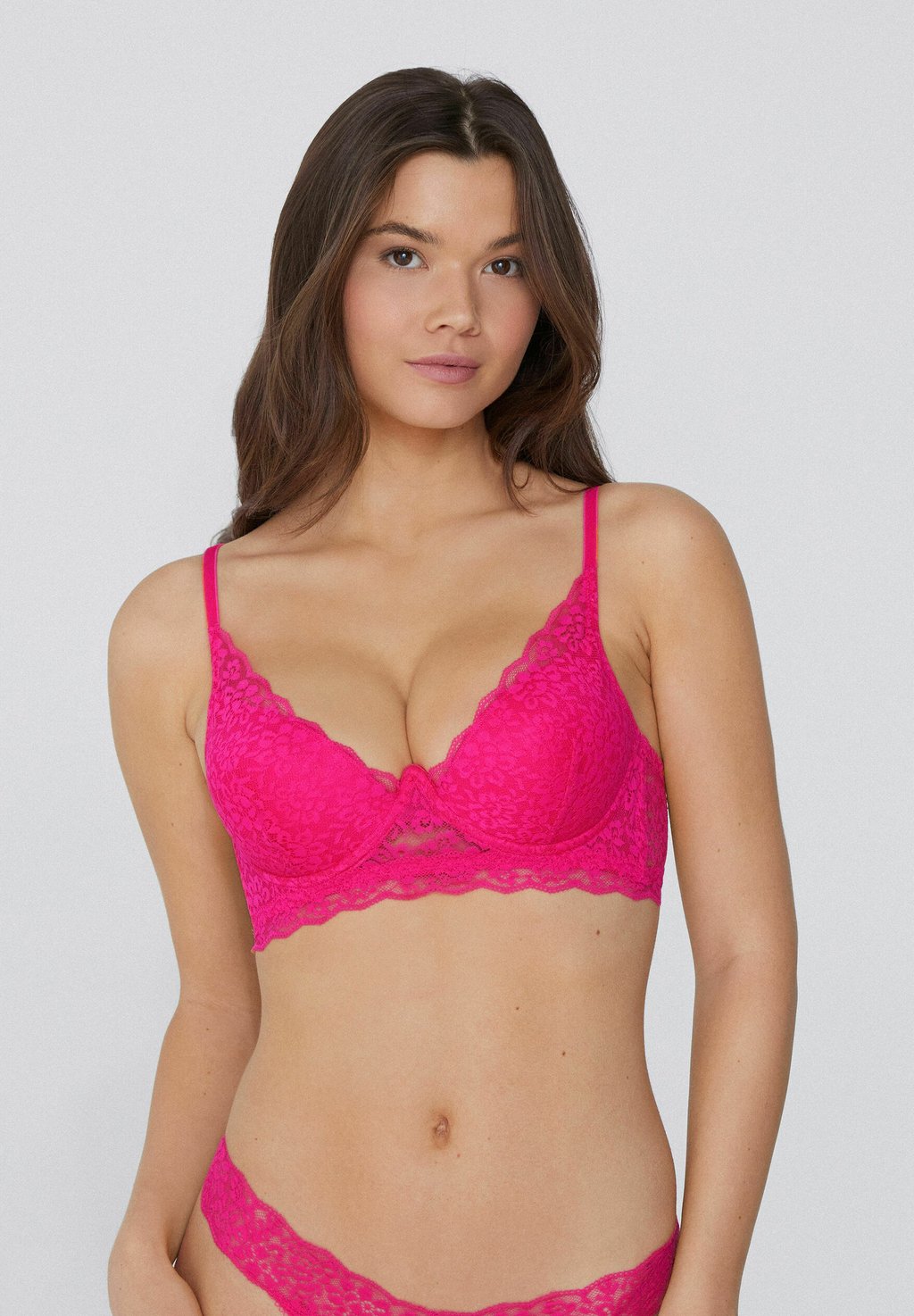 

Бюстгальтер пуш-ап ECO Tezenis, неоново-розовый