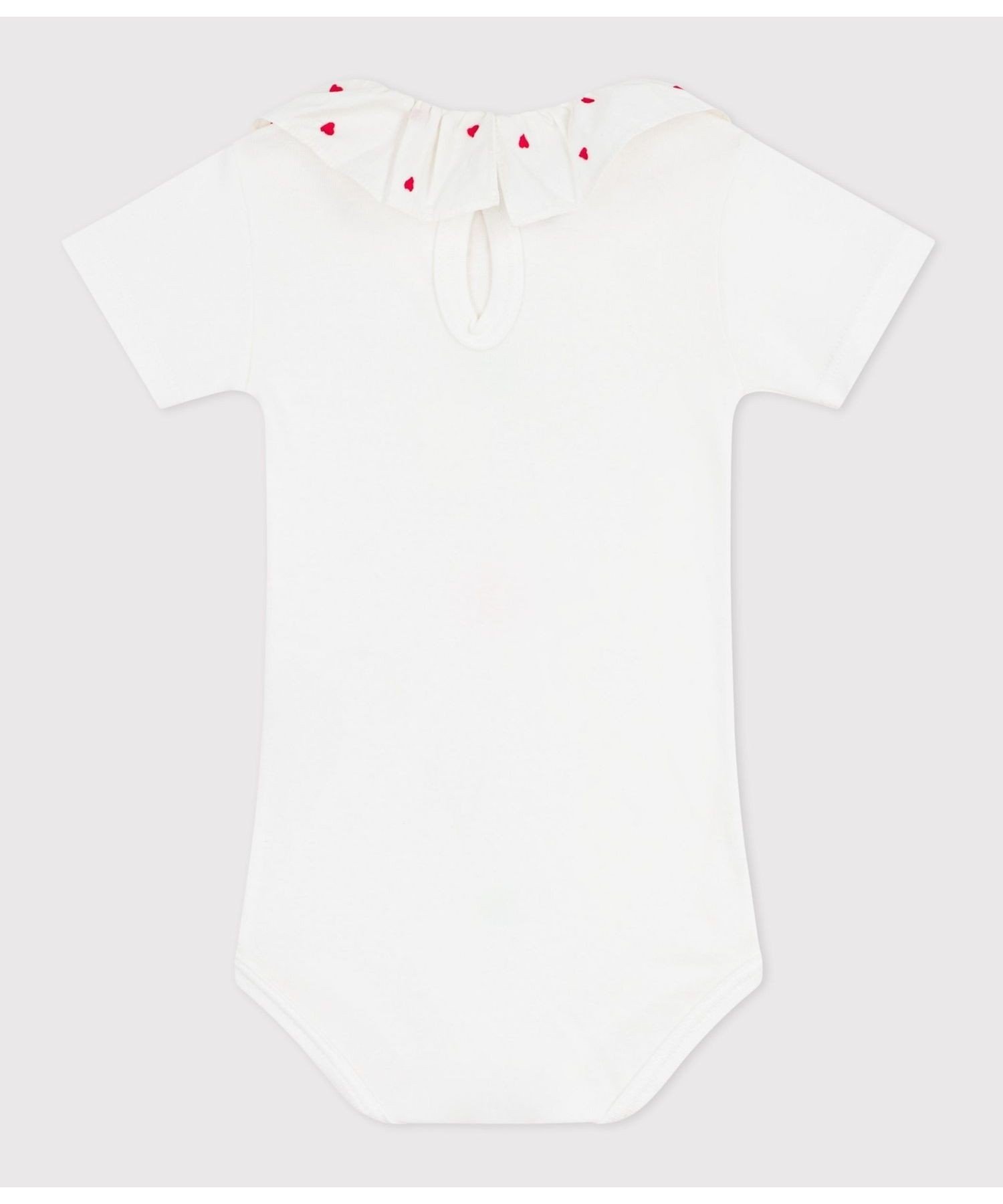 Комбинезон Короткий рукав с воротником Petit Bateau, off white — фото 2