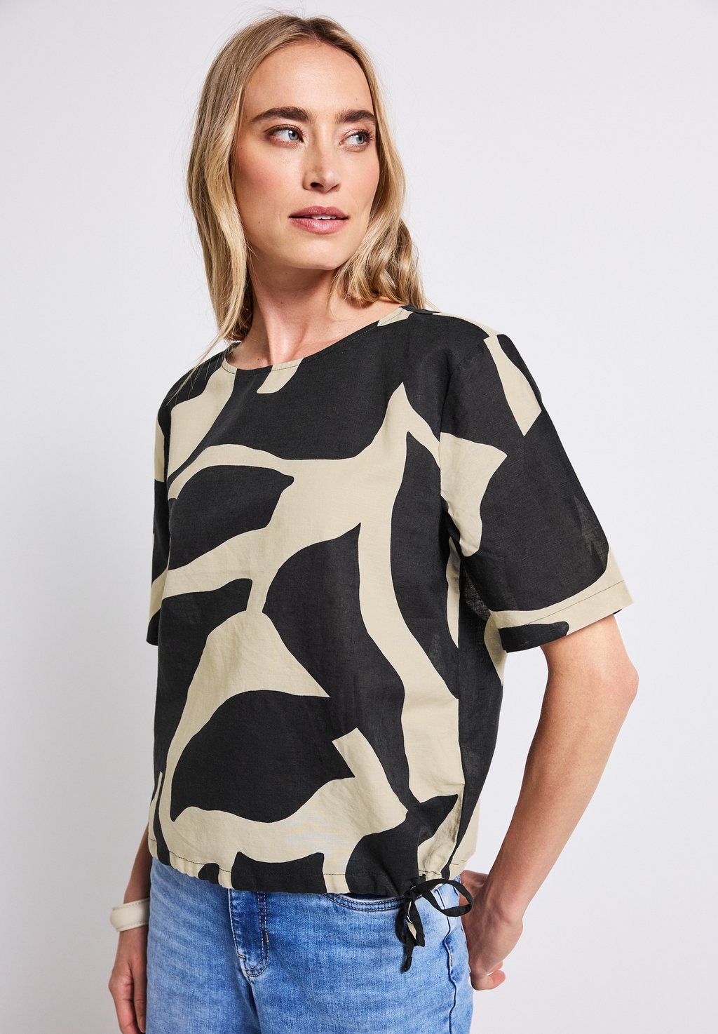 

Блуза PRINT Street One, металлик серый