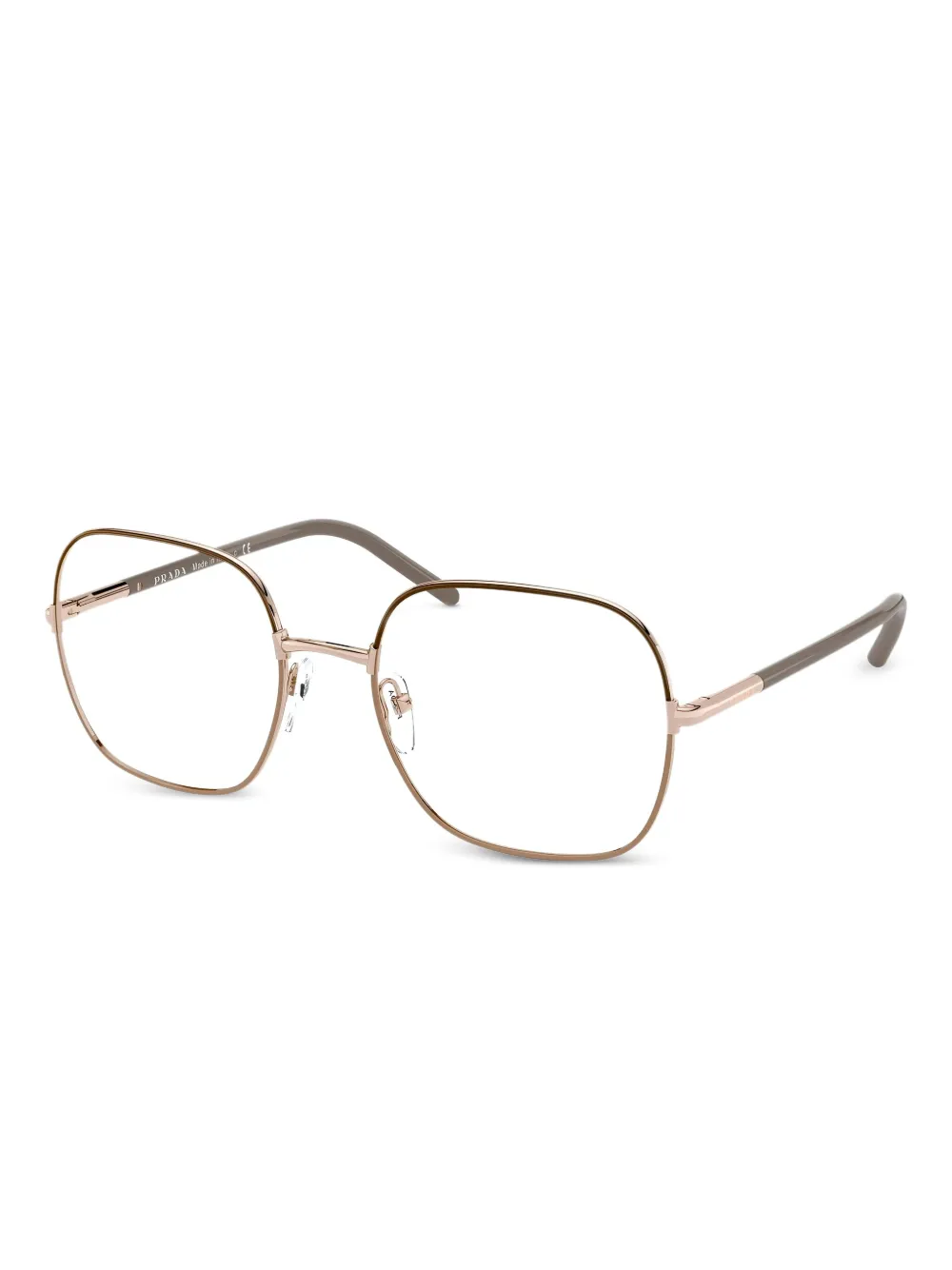 

Очки в квадратной оправе Prada Eyewear, золотой