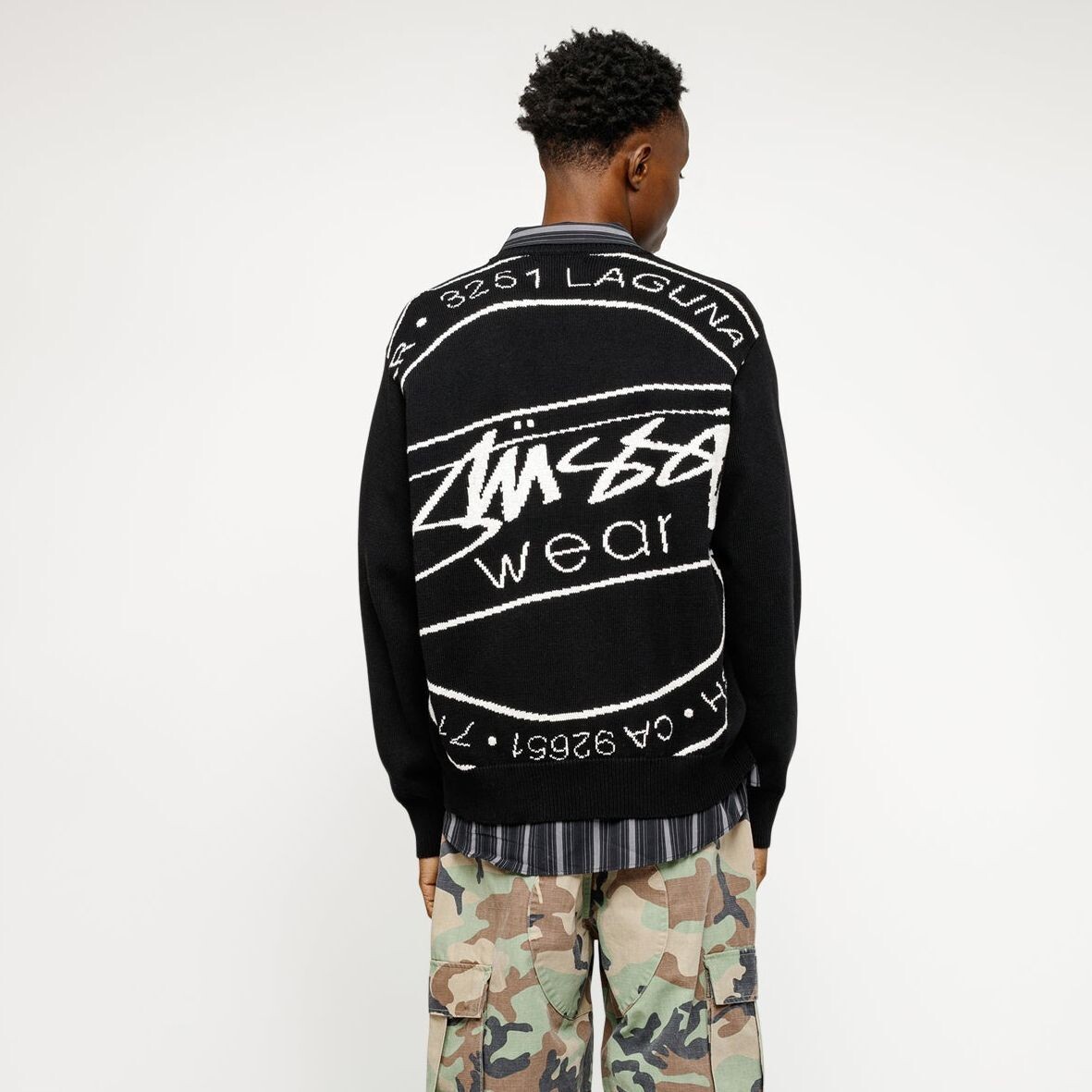 Джемпер Stüssy Luguna Icon из хлопка Stussy, темно-зеленый — фото 3