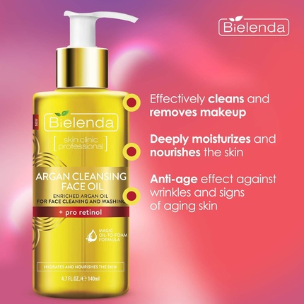 Масло для лица Bielenda — Skin Clinic Professional Нежное очищающее легкое аргановое — фото 2